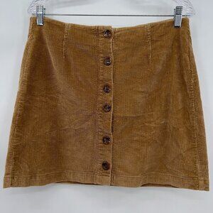 Others Follow Corduroy Brown Mini Skirt Women's L